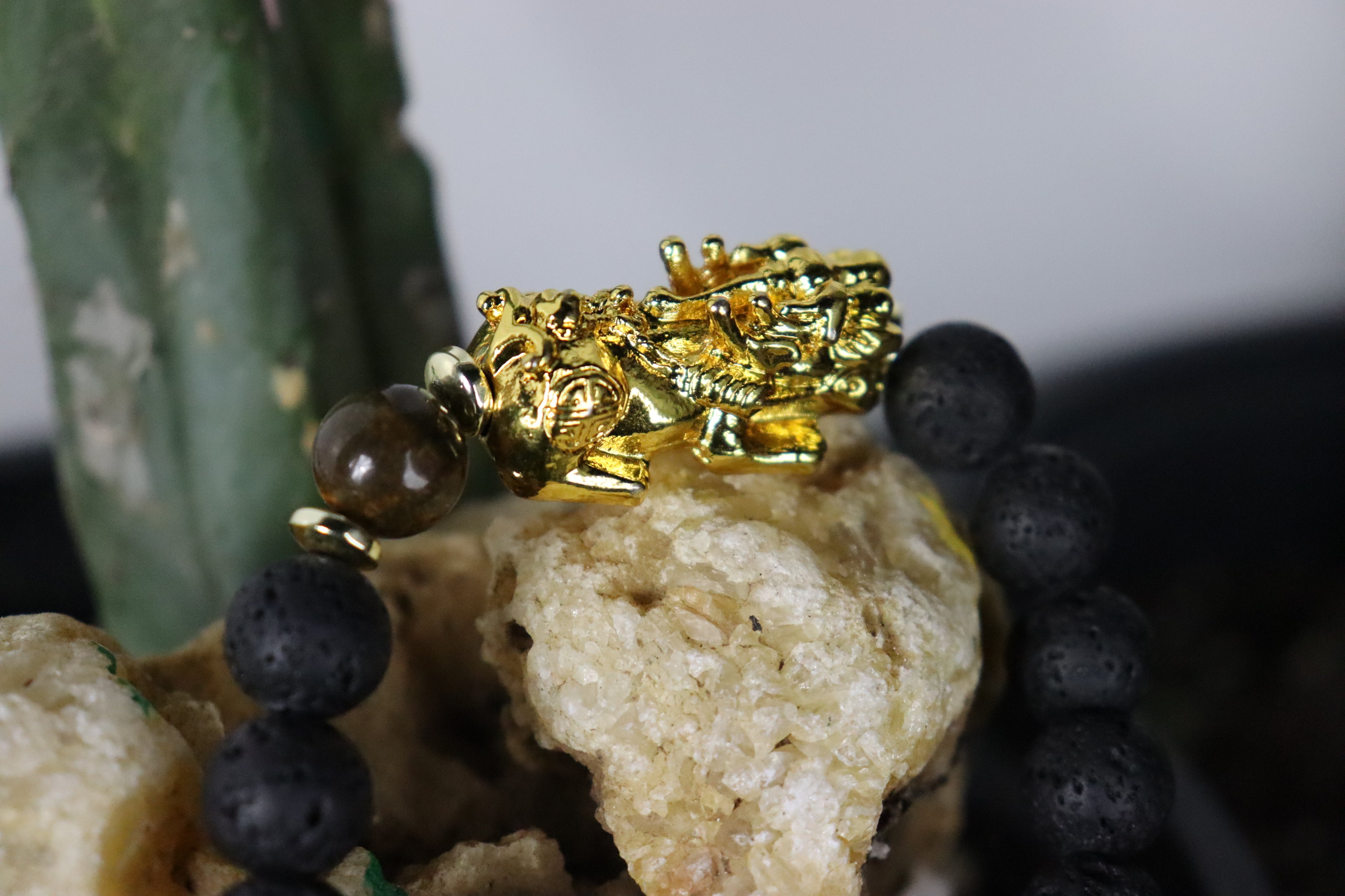 PIXIU with volcanic stone
